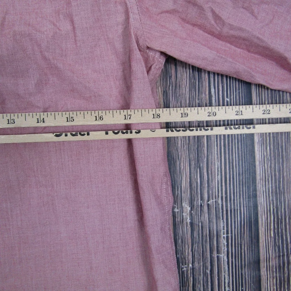 J. Crew Button Down Shirt Mens Medium Red Secret Wash Slim Fit Organic Cotton